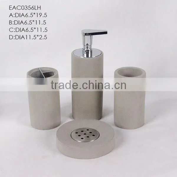 Wholes 8 pc Bathroom Set Fitting Concrete Bathroom Accessory Set photo-6