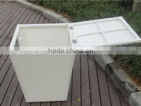 White Aluminum Outdoor Furniture Waterproof Rattan Storage Boxs photo-4