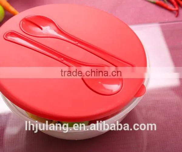 Plastic Transparent Salad Bowl /Wholesale Big Plastic Salad Bowl Set With Lid photo-4
