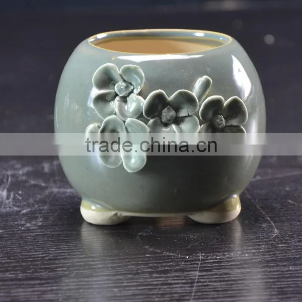 Factory Ceramic Handmade Flower Pot for Garden Plant Decoration photo-3