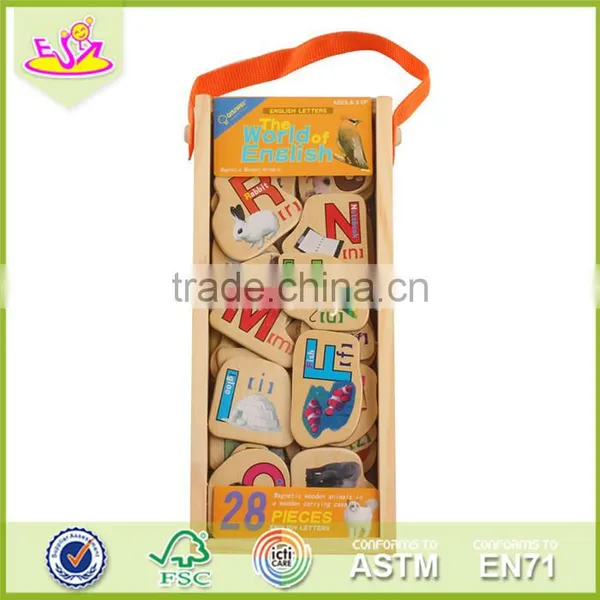 Wholesale Baby Magnetic Shapes Toy Construction 28 Pieces Wooden Magnetic Shapes Toy Kids Magnetic Shapes Toy W14J005 photo-4