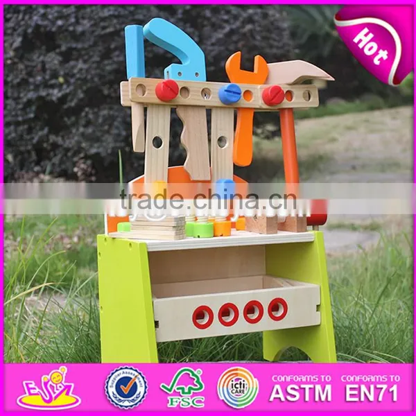 2017 New Products Preschool Toy Wooden Kids Tool Bench W03D030 photo-6