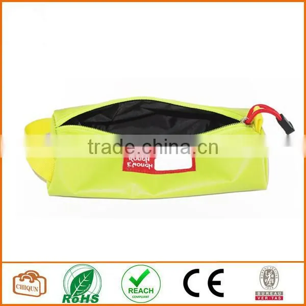 Tarpaulin Name Tag Small Pencil Case Pouch (Lime Green) photo-4