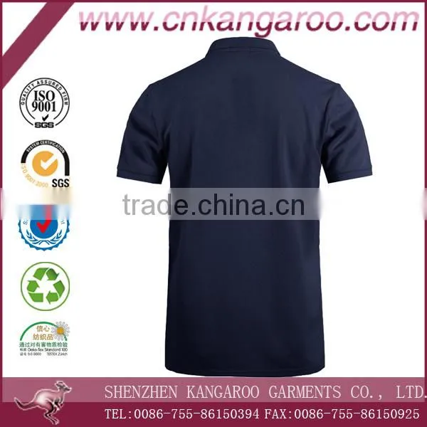 Navy Blue High Quality Factory Mens Polo Shirt photo-3