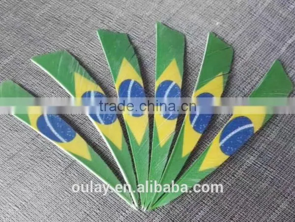 500PCS 3~5inch Customized Country Flags Arrow Vanes Fletchings For DIY Arrows photo-2