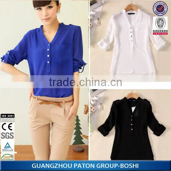 New Arrivel Wholesale Top Quality Women Casual Shirt in Plus Size and Blouse photo-3