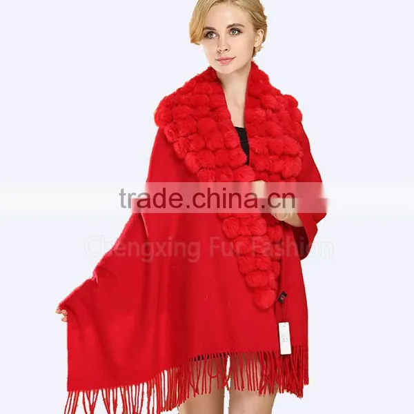 CX-B-P-68K Hot Winter Women's Thick Warm Fur Pashmina Cashmere Stole Scarves Shawl Wraps photo-3