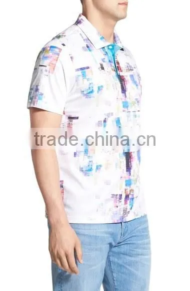 Custom Made Men Polo Shirt With Multi-color Print Promotional T Shirts With Rib Collars Logo Brand Embroidery Design photo-4