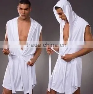 Custom 100% Cotton Sleeveless Bathrobe photo-3