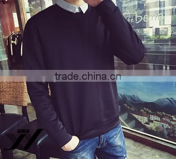 Men Blank Warehuse Space Cotton Simple Hoodies photo-3