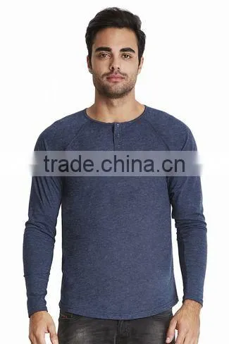 Next Level Apparel Men's Tri-blend Long-Sleeve Henley - 50% Polyester, 25% Combed Ring-spun Jersey Cotton, 25% Rayon photo-2