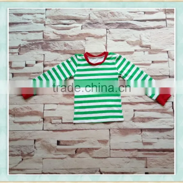 Girls Fall Boutique Clothing Green and White Strips Outfits Night Wear Christmas Pajamas Winter Clothes photo-2