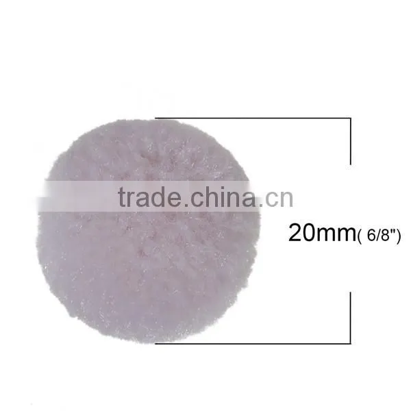 Cashmere Pom Pom Balls DIY Craft Decoration Pink Round 20mm Dia. photo-2