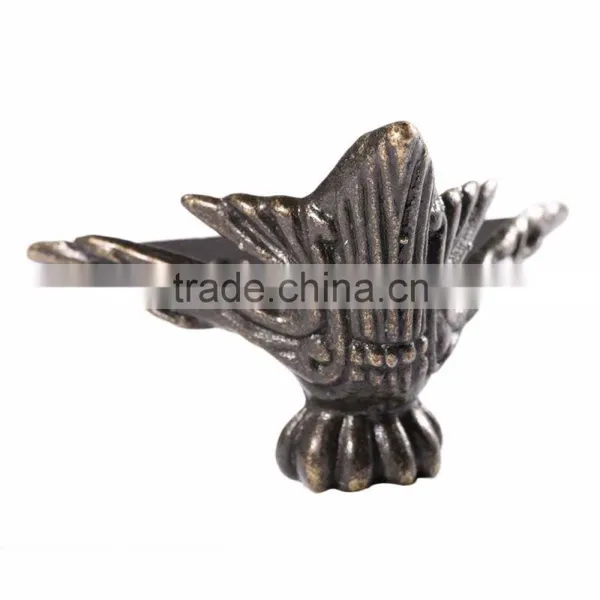 Zinc Alloy Retro Antique Bronze Jewelry Chest Wood Box Decorative Feet Leg Corner Support 4 Pcs 4.2x3cm Furniture Accessories photo-6