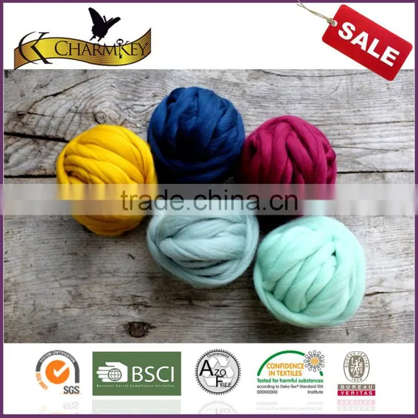 Charmkey Merino Wool Yarn Super Bulk Arm Knitting Yarn Blanket Giant Merino Wool Yarn photo-2