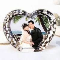 Crystal Heart Shape Photo Frame