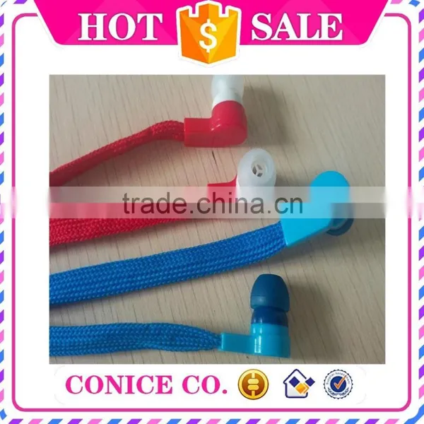 High Quality Noise Cancelling Function Balance Armature Shoelace Earphone With Mic photo-3
