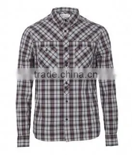 Fancy Check Mens Long Sleeves Shirts Formals Dress Shirts Business Shirts Button Downed Custom Labelled Dress Casual Shirts photo-6