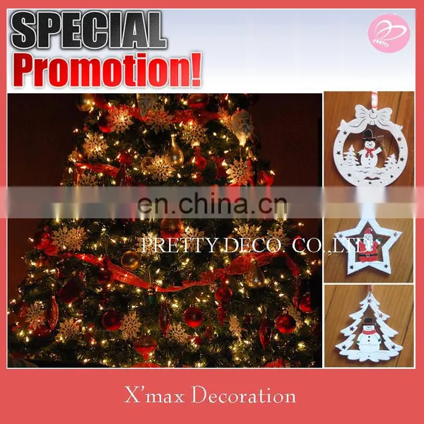 Wooden Snowman Design Christmas Tree Decoration