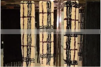 2017 Natural Rex Rabbit Fur Scarf Handsome Rex Rabbit Fur Scarf Accept OEM Real Fur Scarf photo-4
