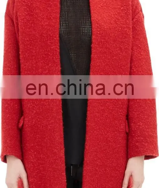Women Fashion Long Sleeve Woolen Coat With Belt (NT208) photo-4