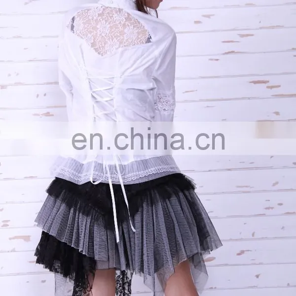Gothic Layered Short Skirt With Removable Belt photo-6