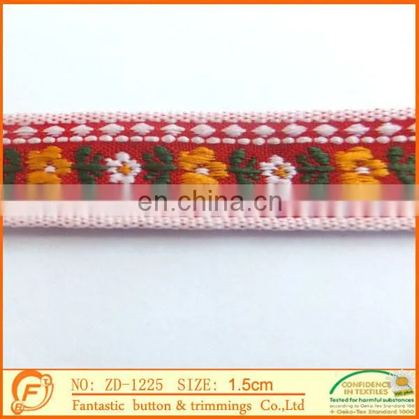 Colorful 1.5cm of Width Nice Embroidered Fashion Braid for Clothes photo-2