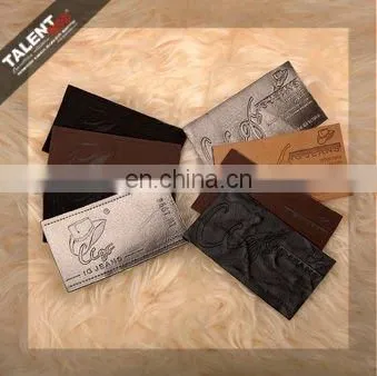 Custom Private Brand Name Logo PU Leather Label for Garment photo-4