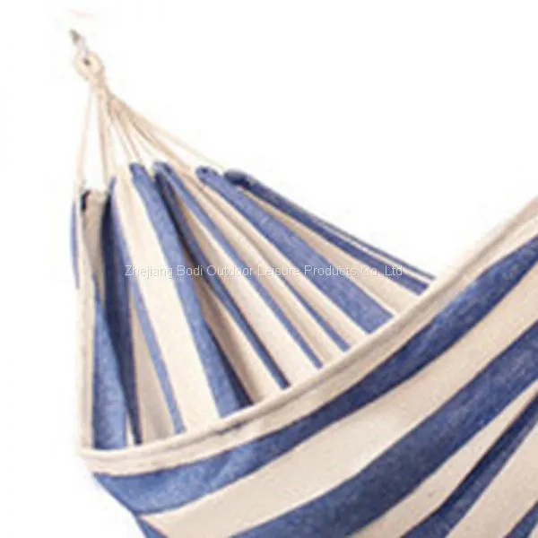 New Stripe Style Thicken Canvas Hammock Swing Outdoor Single Double People Dormitory Camping Leisure Hammocks With Storage Bag photo-2