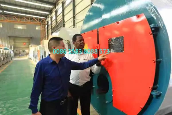 Small Dual Fuel Industrial Horizontal 2 Ton Oil Gas Fire Tube Steam Boiler For Small & Medium Laundry photo-3