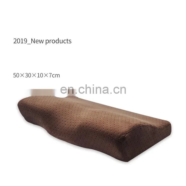 2019 New Design Velvet Fabric Eyelash Pillow Memory Foam Side Sleeper Memory Foam Neck Pillow photo-4