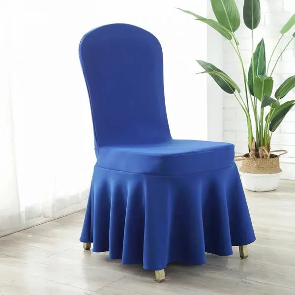 Red Elastic Stretch Air Spandex Skirt Banquet Chair Covers for Wedding Party Banquet Event photo-5