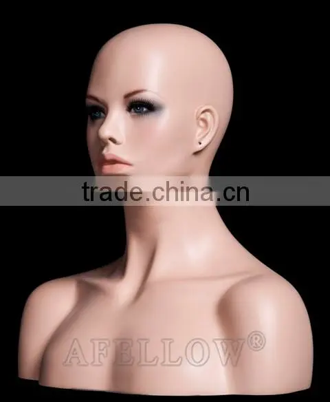 Women Head Mannequin Fiberglass Female Cheap Head Mannequin H1 photo-5