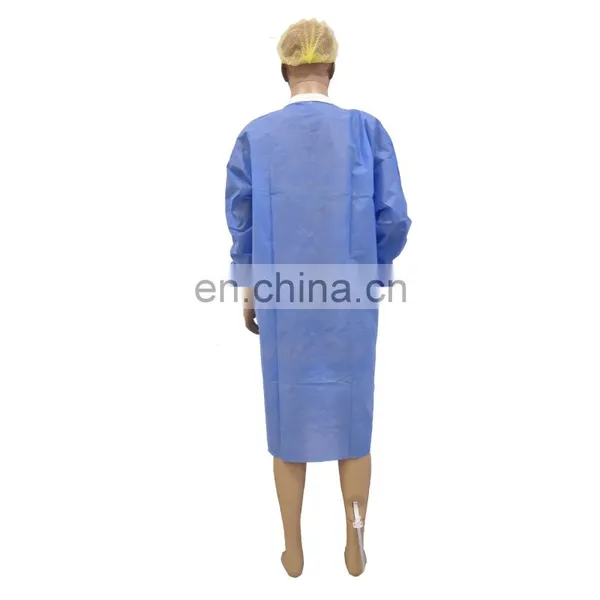 Non Woven Lab Coat For Doctor Uniform Knit Cuffs And Collar photo-3