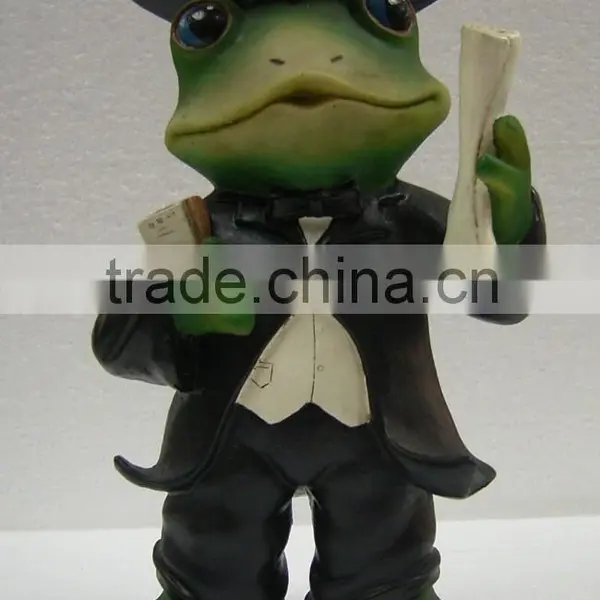 Lifelike Resin Frog Doctor Resin Color Painting Figurine Statue photo-4