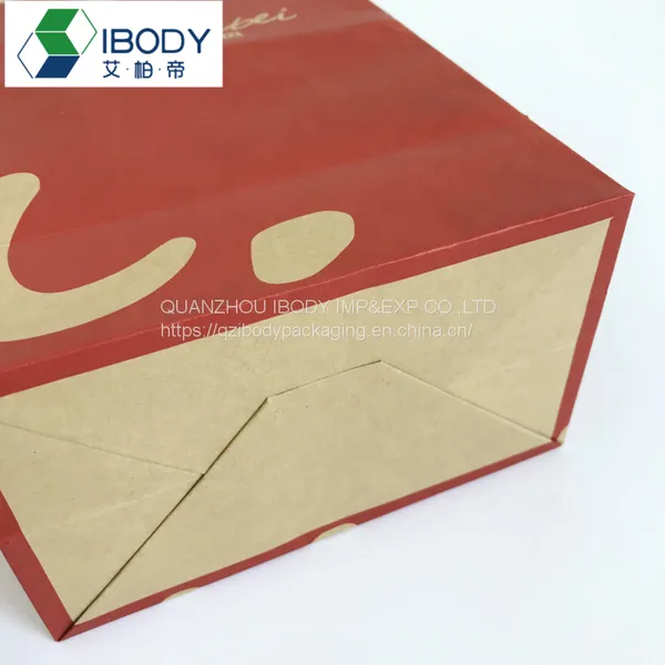 Custom Logo Paper Kraft Shopping Packaging Bag With Handle photo-3