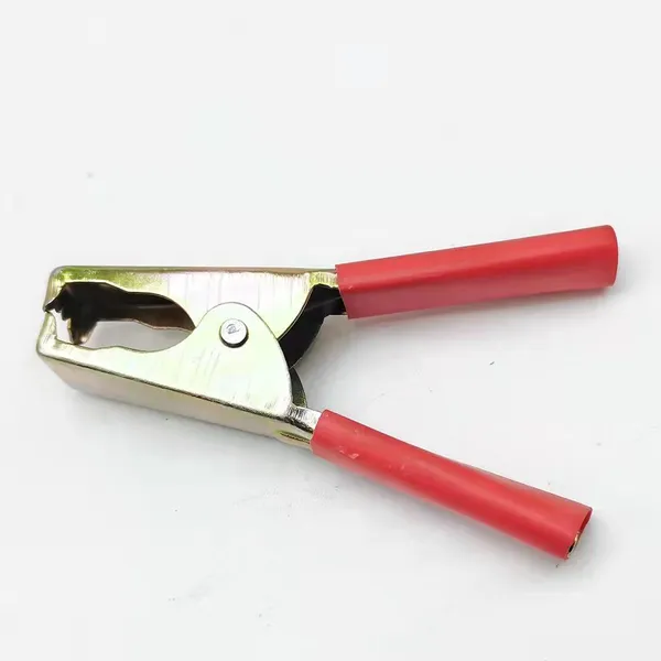 High Pressure Brass Spring Rubber Coated Handle Iron Copper Nickel Plating Battery Clip Alligator Clip Alligator Clip photo-2