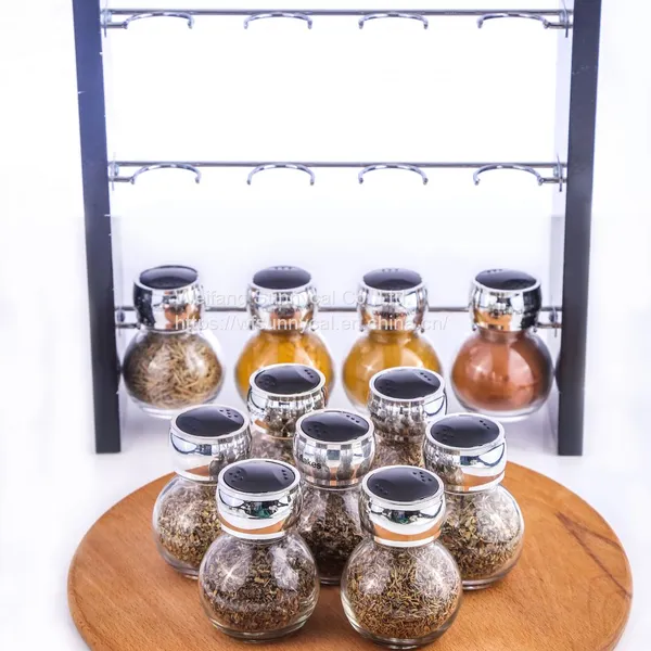12 Jars MDF Spice Rack Organization Kitchen Ware Spice Rack Set photo-4