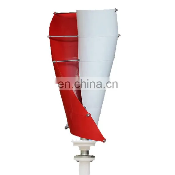 Hot Selling Newest Design Vertical Power Helical Wind Spiral Turbine Generator 200w 400w 800w Vertical Wind Turbine photo-5