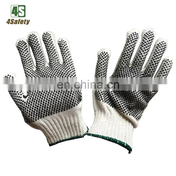 4SAFETY Double Side PVC Dotted Cotton Gloves for Dubai UAE and Qatar Market photo-2