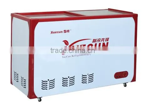 Scd-388 Double Temp Sliding Glass Door Cabinet Cooler & Freezer