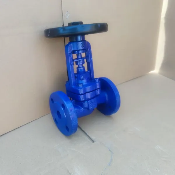 DIN Cast Steel Pneumatic Actuator Globe Valve Bellow Seale Dn250 PN16 photo-3