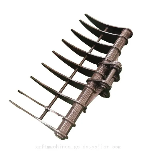 Mini Excavator Attachment 1ton Digger Root Rake Forestry Rake Customized Land Cleaning Brush Rake