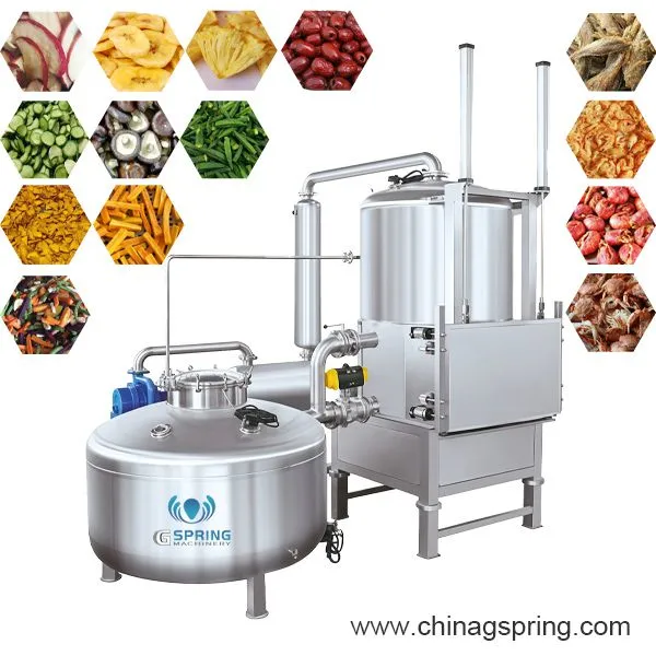Industrial Vacuum Fryer Machine Automatic Vacuum Frying Equipment for Fruit Vegetable Chips Processing Snack Food Processing