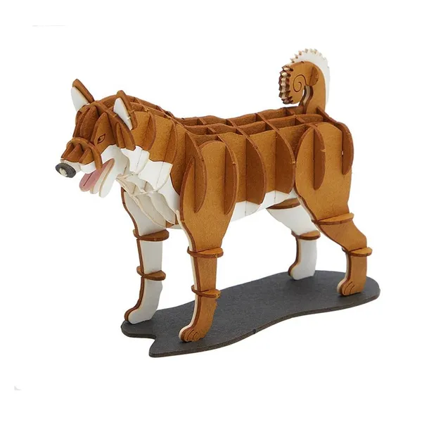 Wholesale Animals Shiba Inu Dog 3D Puzzle DIY Craft Kit for Adults and Kids - Cute Shiba Inu Pets Paper Craft Model photo-2