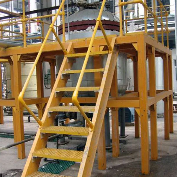 Complete FRP Stair & Platform, Anti-Slip & Corrosion Resistant, Insulated Platform for Power & Chemical