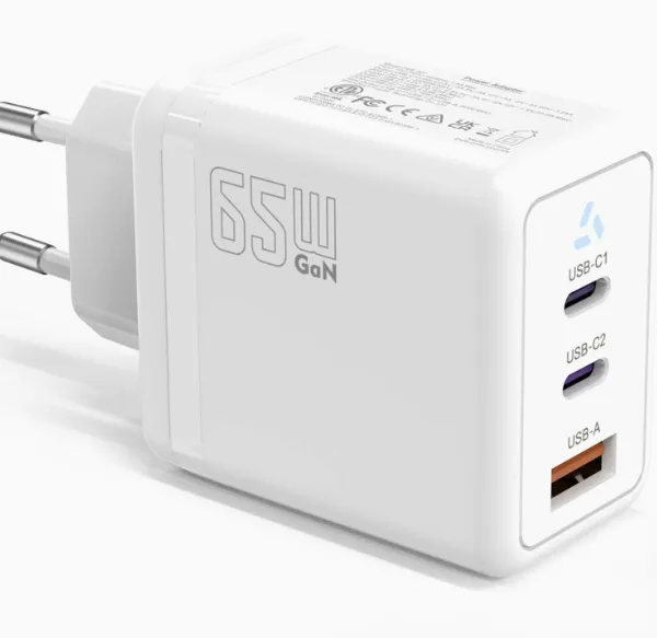 65W USB-C GaN Charger With EU Plug, Ideal for Business Travelers & Digital Nomads photo-5