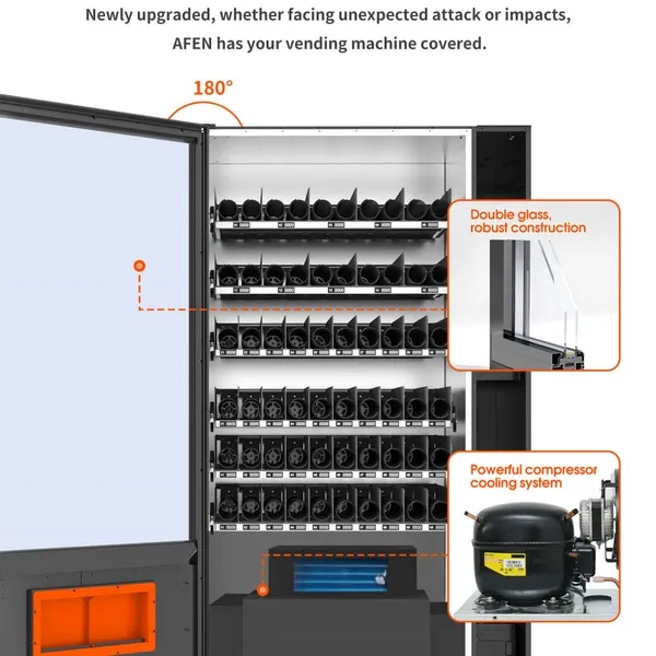 AFEN USA Stock Shipping in 3 Days Automatic Commercial Snack Drink Vending Machine With Card Reader for Snacks and Drinks photo-2