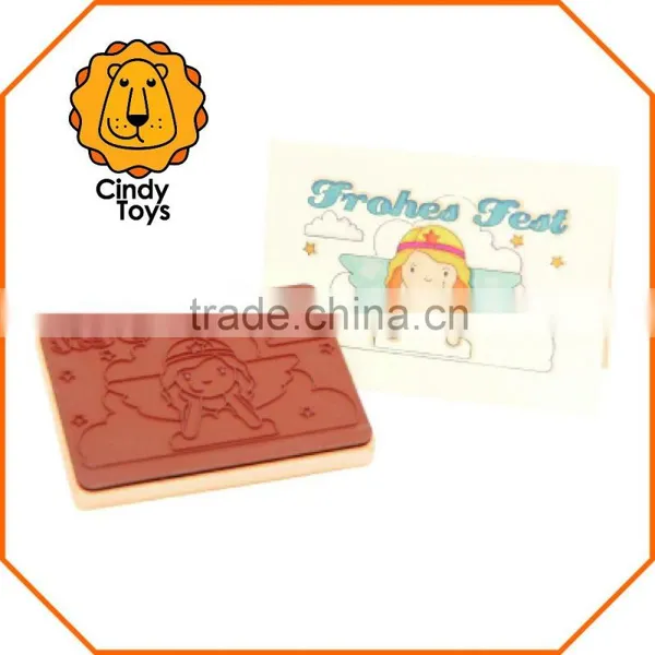 Wooden Rubber Stamp Merry Xmas 1 Pcs for Christmas