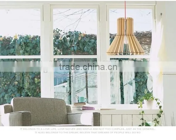 LED Pendant Light JK-8005B-15 Hotel Modern Wood Pendant Light photo-3